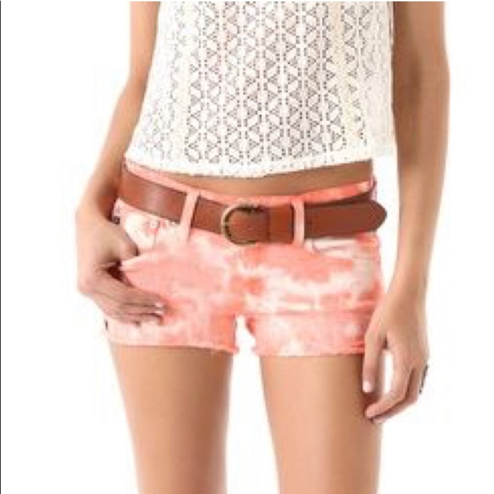 AG ADRIANO GOLDSCHMIED Tie-Dye Denim Shorts 28